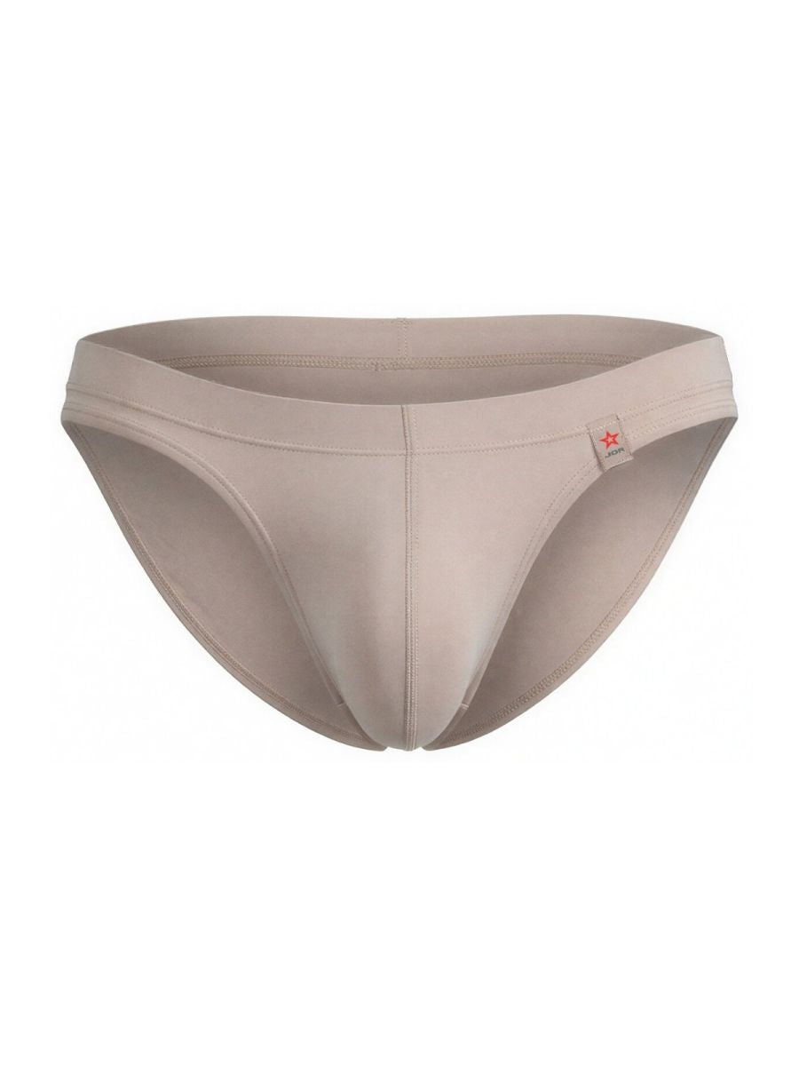Beige Jor Invisible Bikini Underwear by CITYBOYZ★USA, showcasing seamless, minimal coverage bikini underwear on a model.