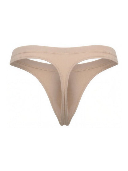 Beige Jor Invisible Thong by CITYBOYZ★USA, showcasing seamless, lightweight underwear with minimal coverage and smooth fit.