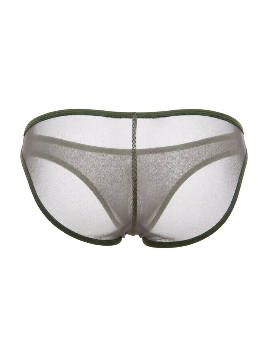 Green CITYBOYZ USA Jor Origin Bikini 2353 men's briefs with sleek, fitted design and comfortable waistband, front view.