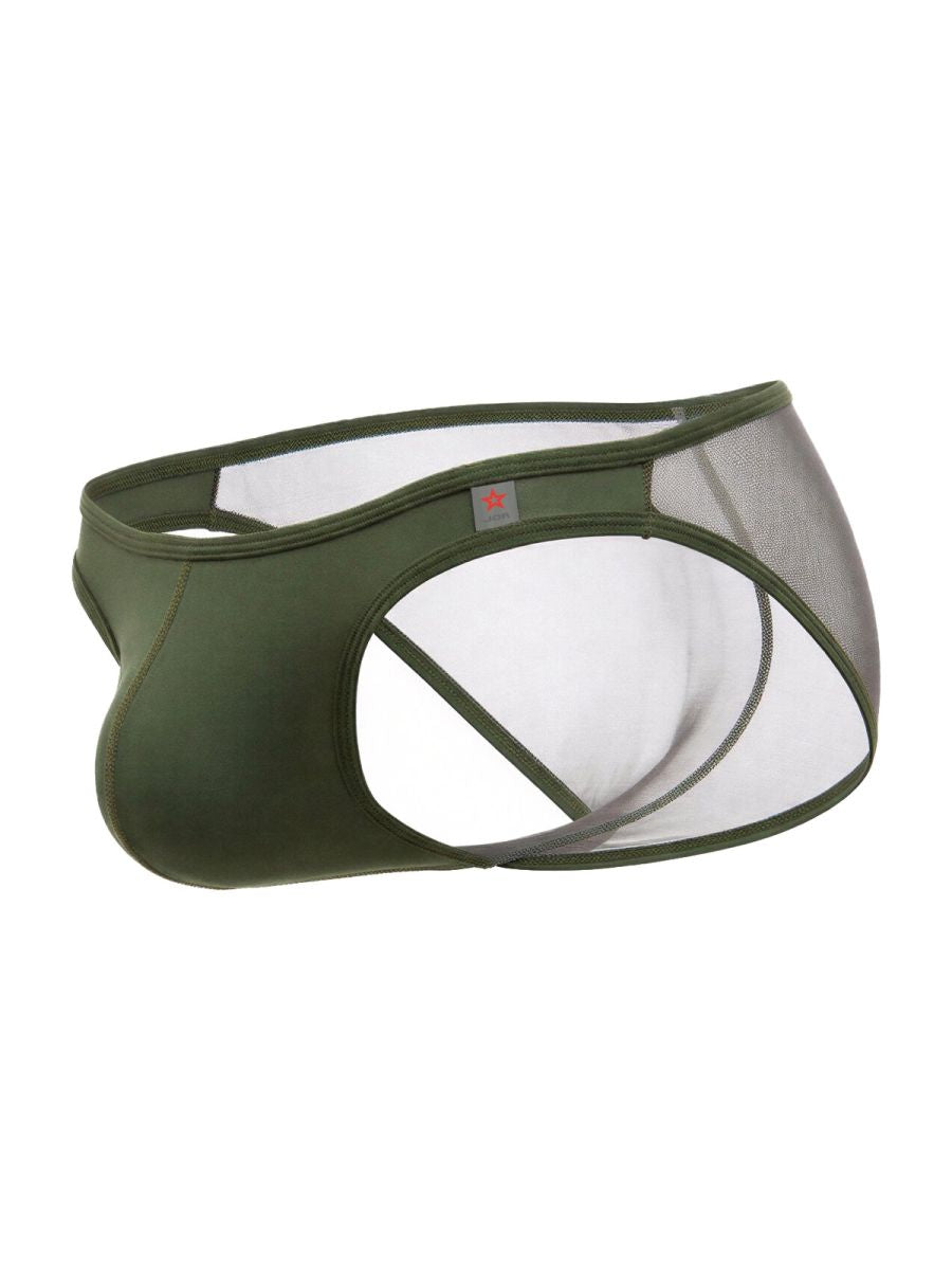 Green Jor Origin Bikini 2353 men's briefs by CITYBOYZ★USA, showcasing a sleek, fitted bikini style with a comfortable waistband.