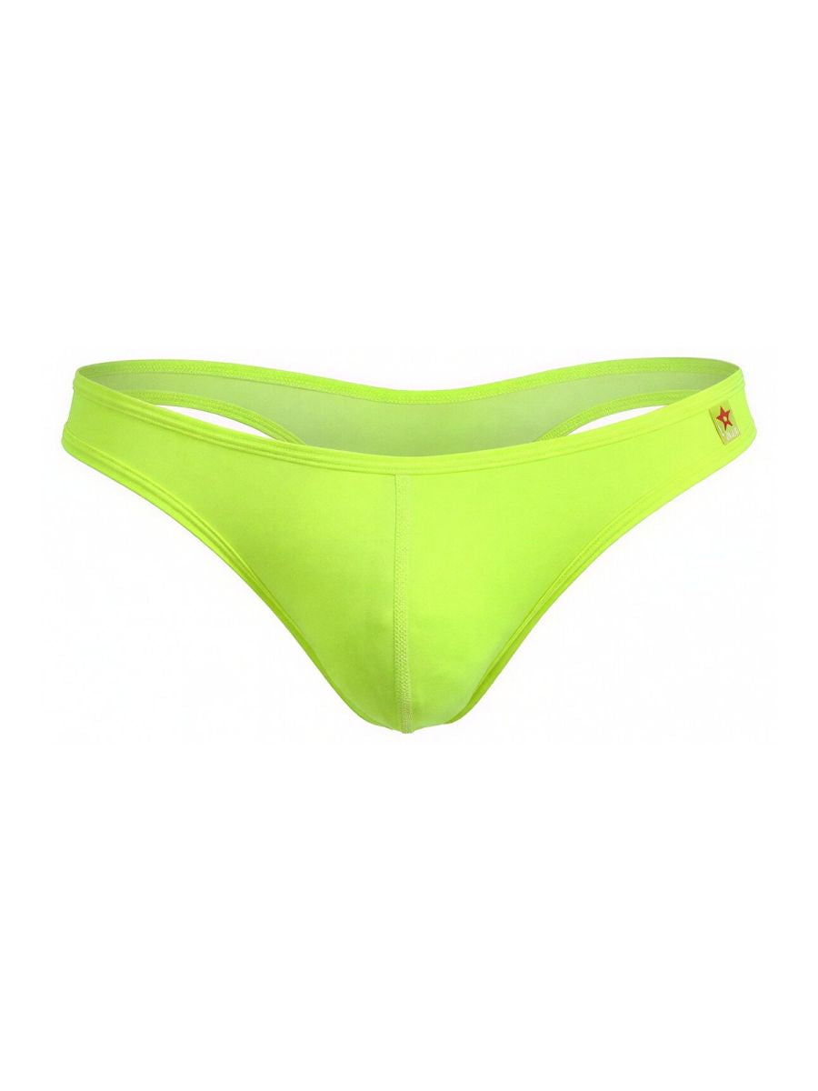 CITYBOYZ★USA Jor Origin Thong 2354 men's underwear in neon green, close-up of the sleek, fitted thong design.