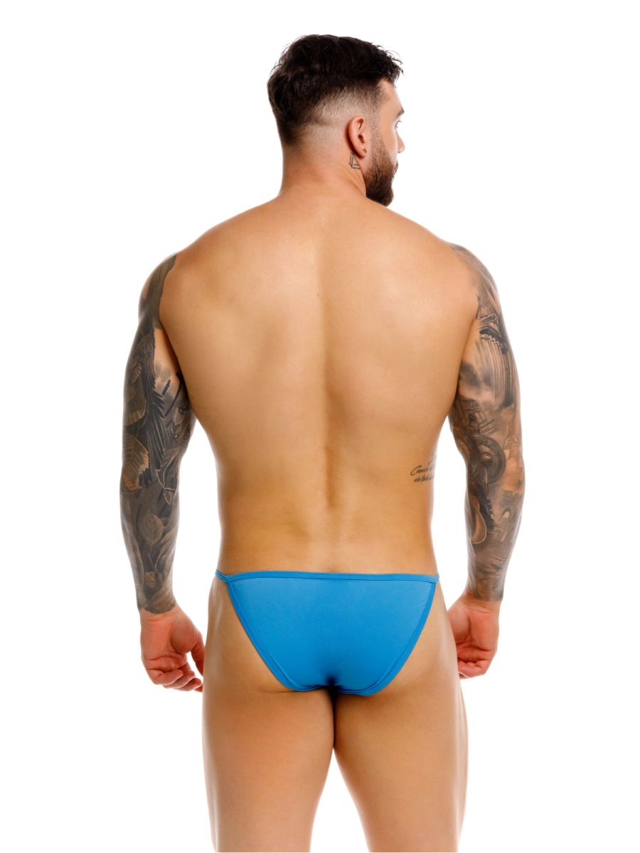 Turquoise men's bikini thong underwear by CITYBOYZ★USA, featuring a sleek fit and minimal coverage.