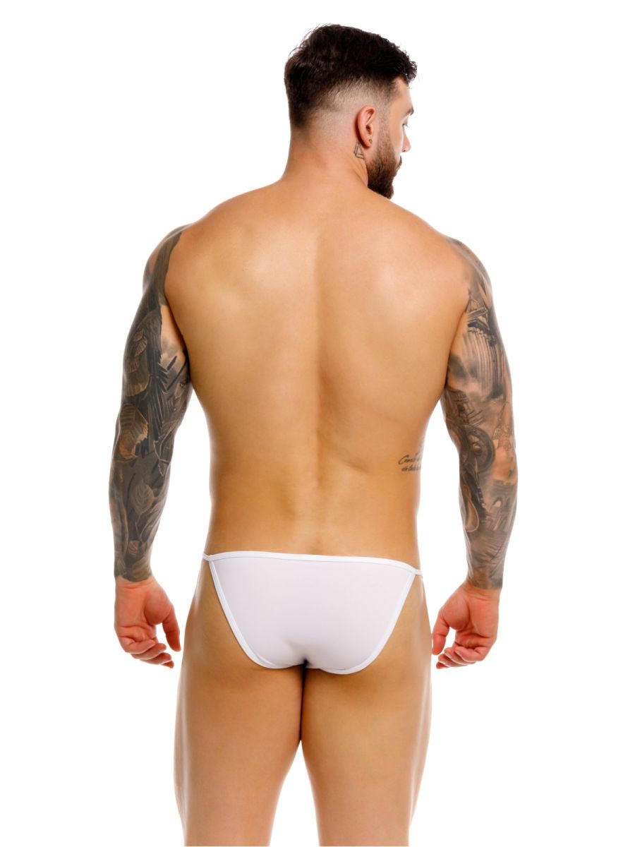 White Jor Axel Bikini men's thong underwear by CITYBOYZ★USA, featuring a sleek, minimal design with a comfortable fit.