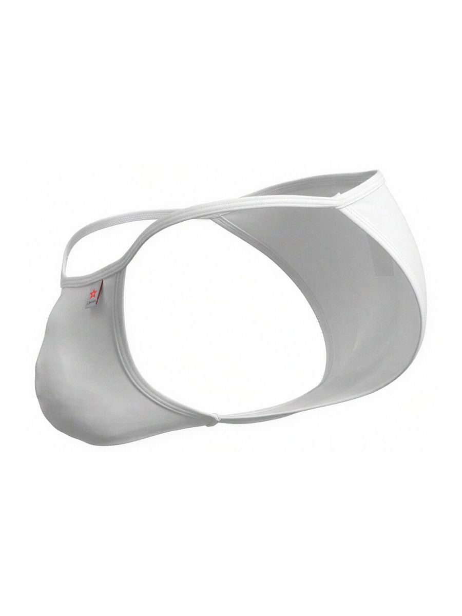 White Jor Axel Bikini men's thong underwear by CITYBOYZ★USA, featuring a sleek, minimal design with a comfortable fit.