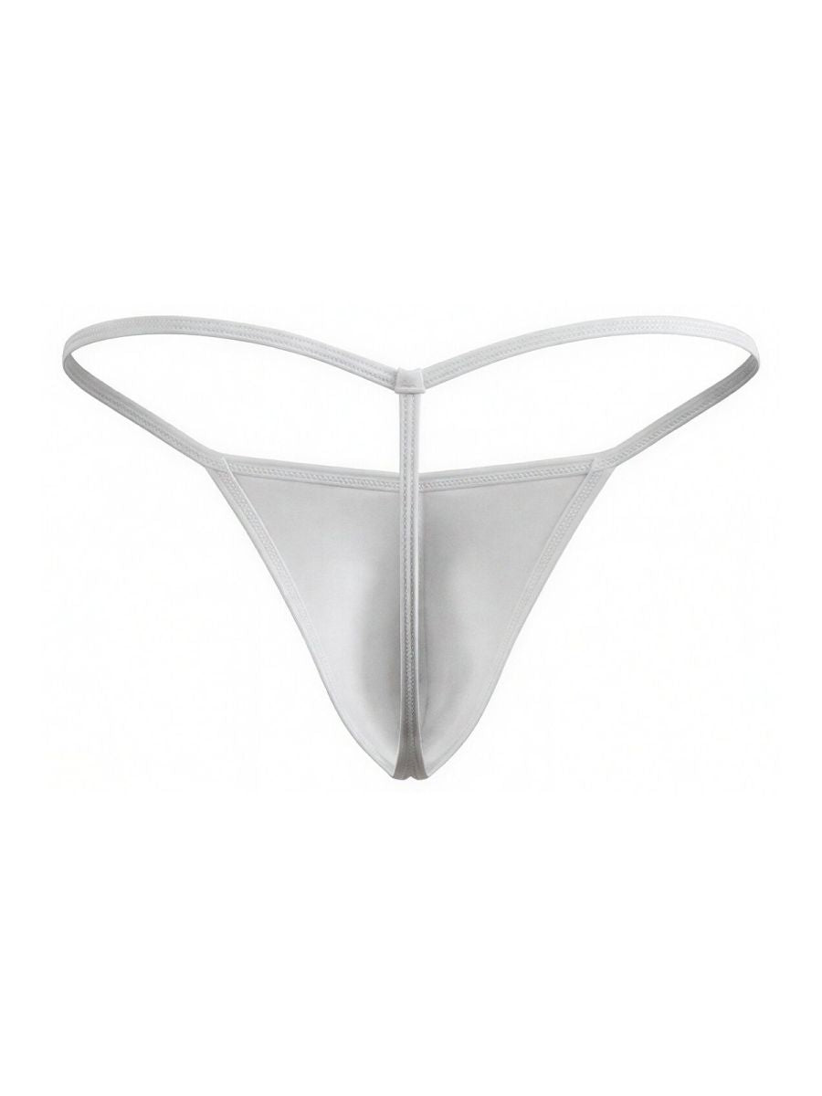White CITYBOYZ★USA Jor Axel G String 2359 men's thong displayed on a model, highlighting its sleek design and comfortable fit.