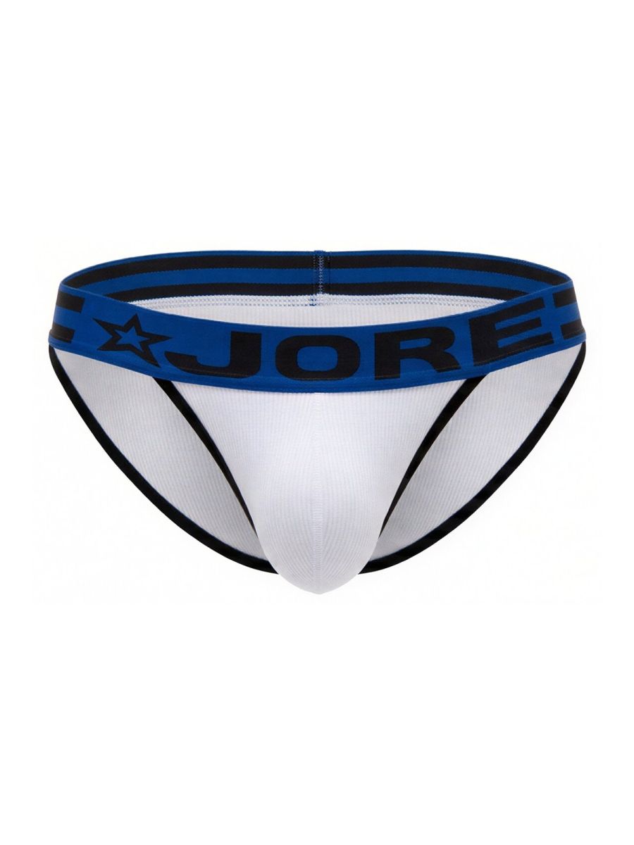 White Jor Rush Bikini Underwear by CITYBOYZ★USA with sleek fit and minimal design, displayed on a flat surface.