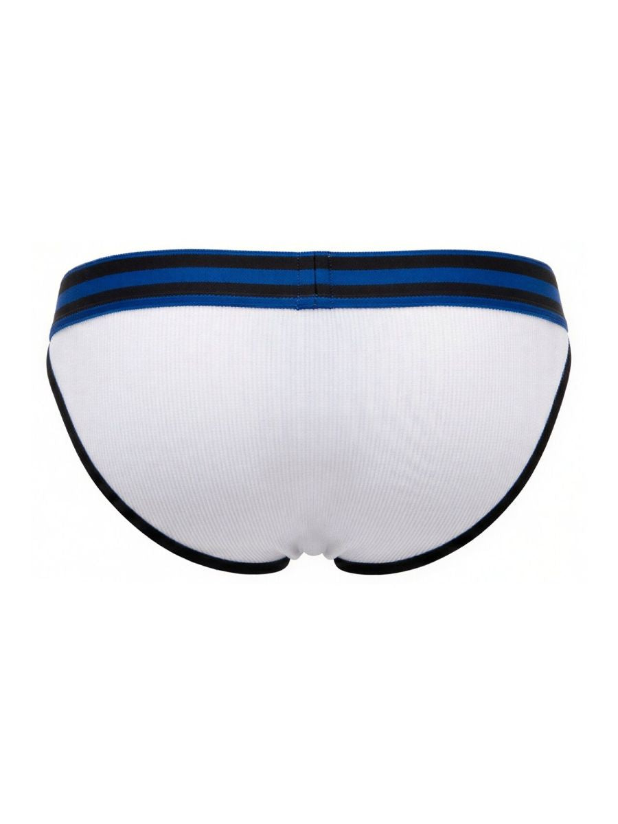 White Jor Rush Bikini Underwear by CITYBOYZ★USA, featuring a sleek bikini cut with smooth fabric and minimalistic design.