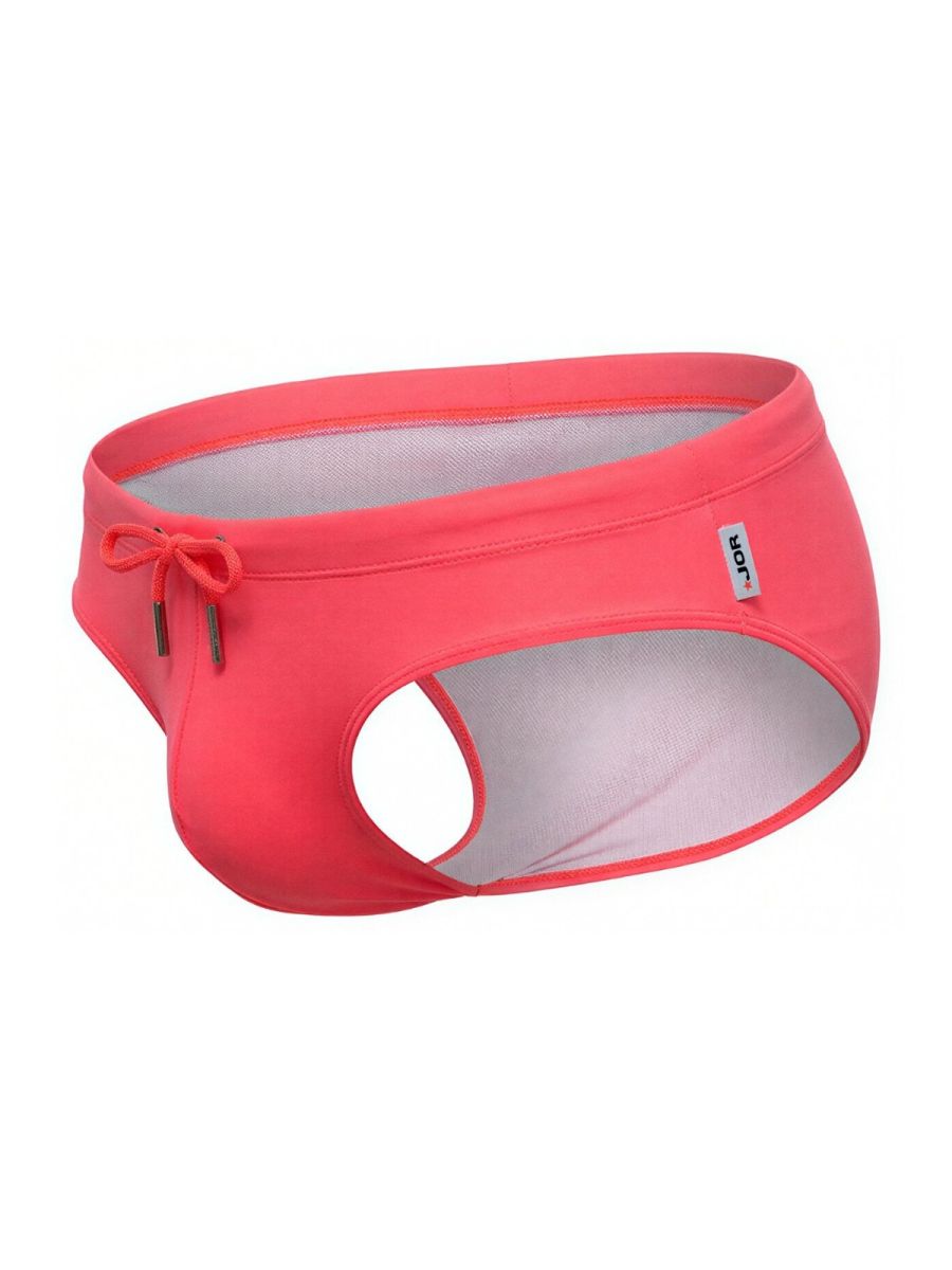 Men's neon swim brief by CITYBOYZ★USA, featuring bright, colorful design, shown in a close-up image of the Jor Travel Swim Brief 2387.