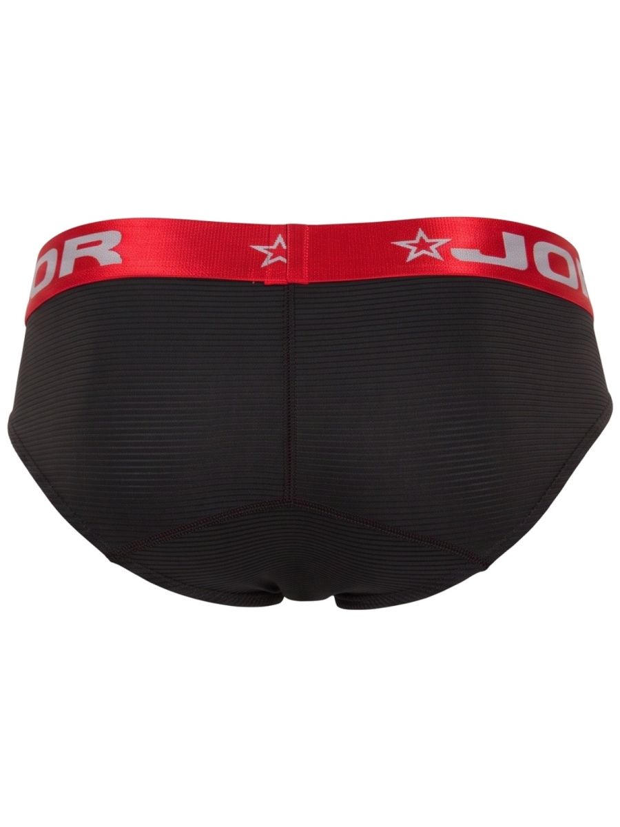 Black Jor Astor brief by CITYBOYZ★USA featuring a snug fit and classic design, shown on a plain white background.