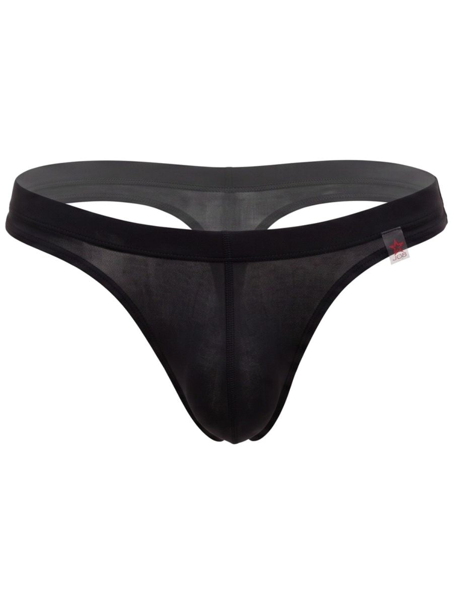 Black Jor Invisible Thong brief by CITYBOYZ USA, seamless design with minimal coverage and lightweight fabric.