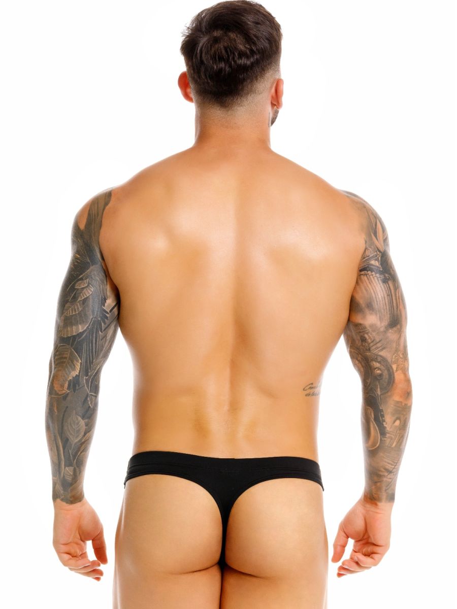 Black Jor Invisible Thong brief by CITYBOYZ USA featuring seamless, minimal coverage with smooth fabric and sleek design.