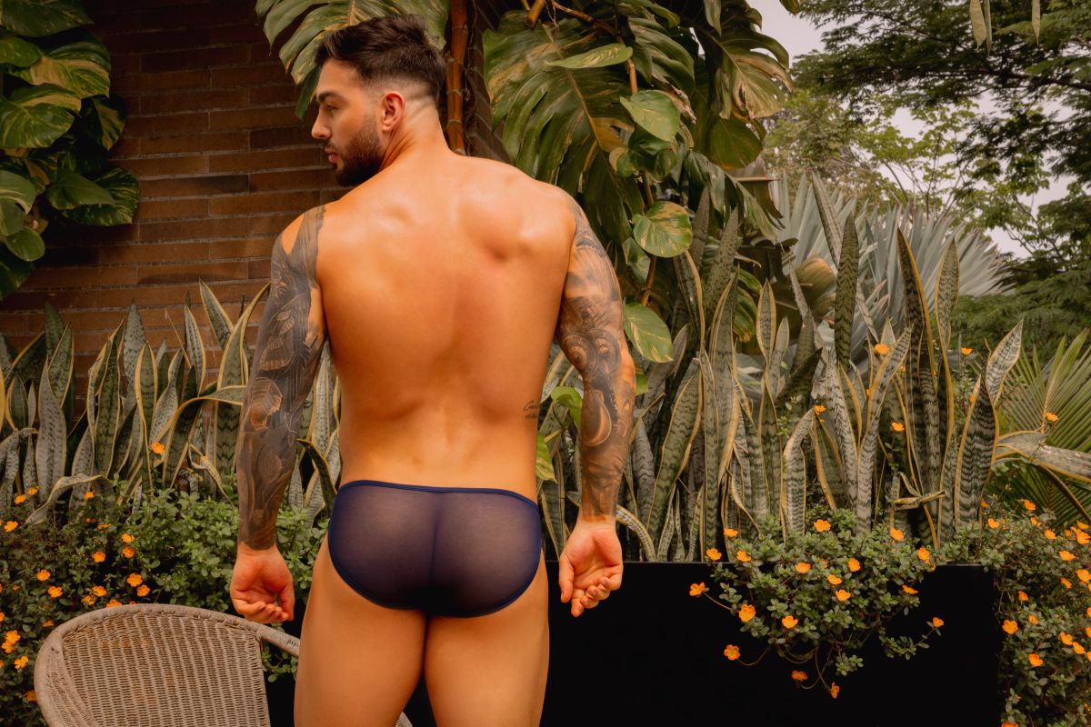 Blue Jor Origin Brief by CITYBOYZ★USA featuring a snug fit, elastic waistband, and sleek design on a white background