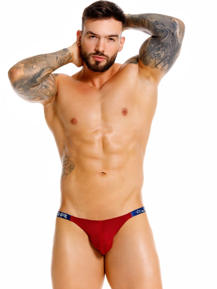 Wine-colored Jor Eros Brief by CITYBOYZ★USA featuring a sleek, fitted design with waistband and leg openings visible in the image.