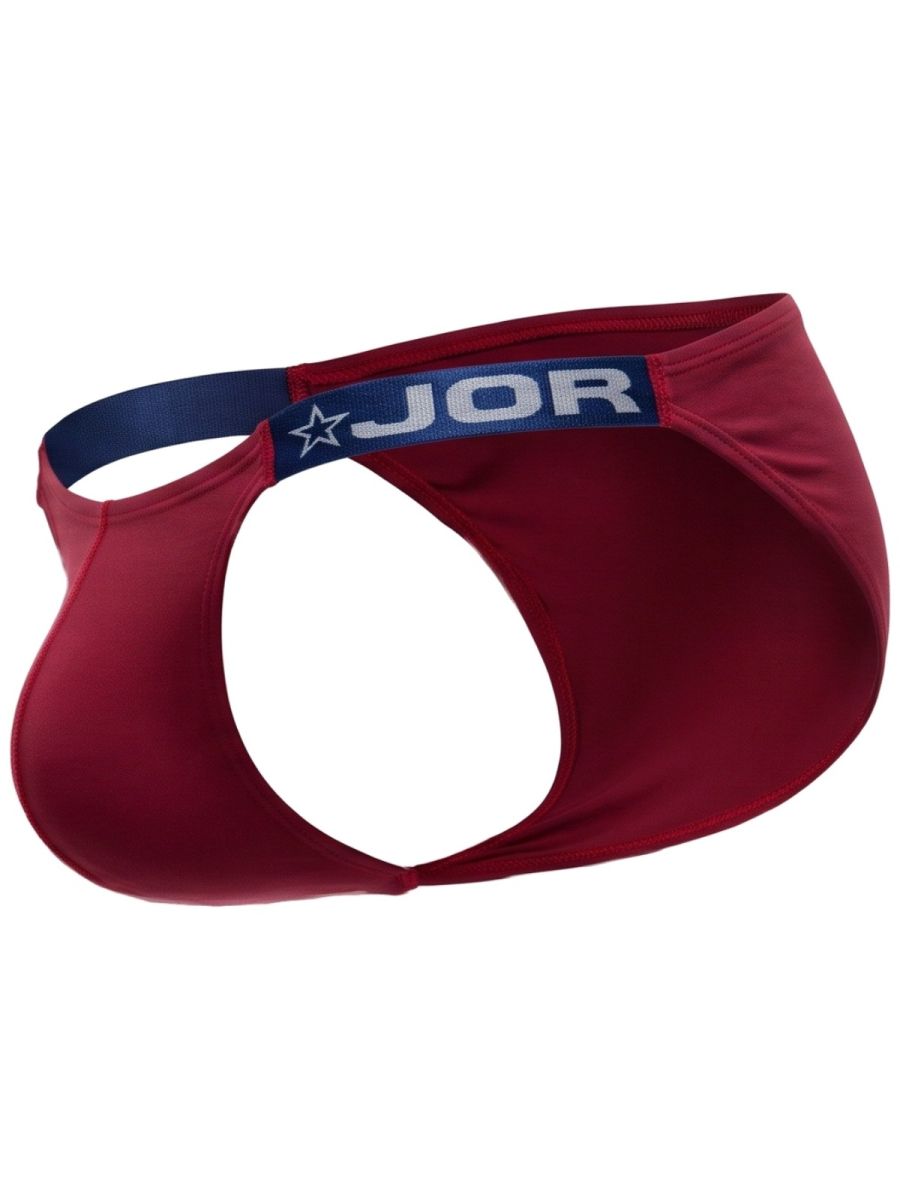 Wine-colored Jor Eros Brief by CITYBOYZ★USA displayed on a flat surface with fabric details visible.