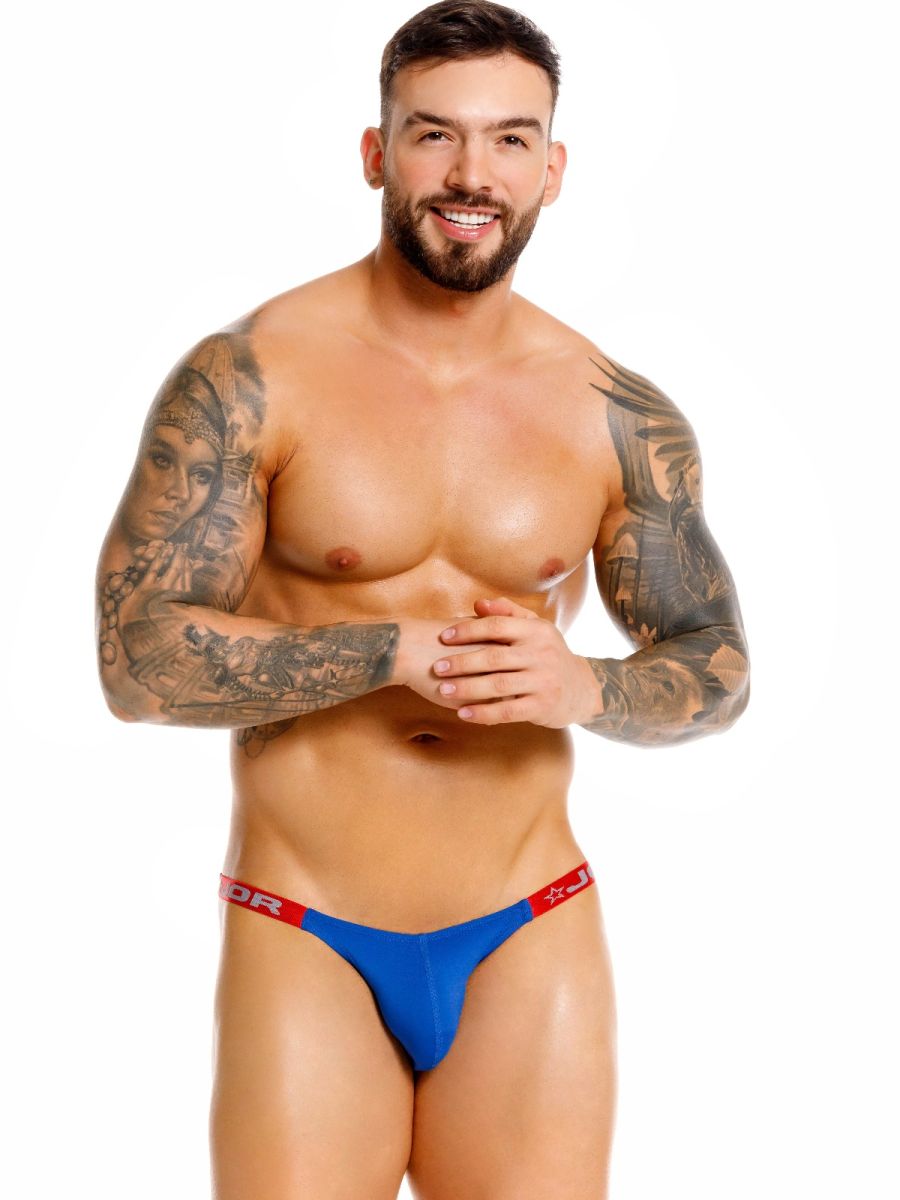 Royal blue Jor Eros Jockstrap by CITYBOYZ★USA featuring supportive waistband and snug fit, displayed on a mannequin.
