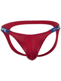 Wine-colored Jor Eros jockstrap by CITYBOYZ★USA with supportive waistband and secure fit, displayed on a neutral background.
