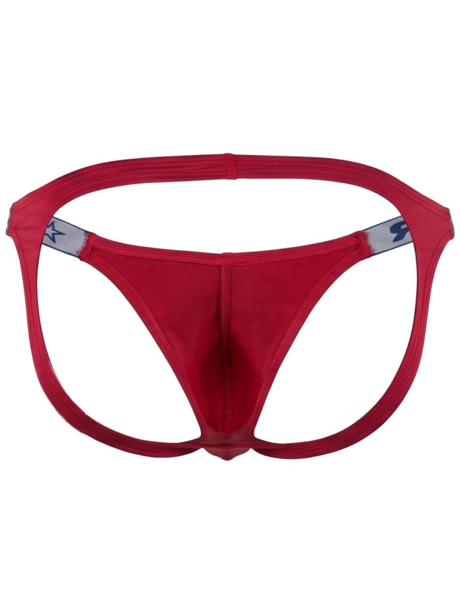 Wine-colored Jor Eros jockstrap by CITYBOYZ★USA with supportive waistband and athletic fit, shown on a neutral background.