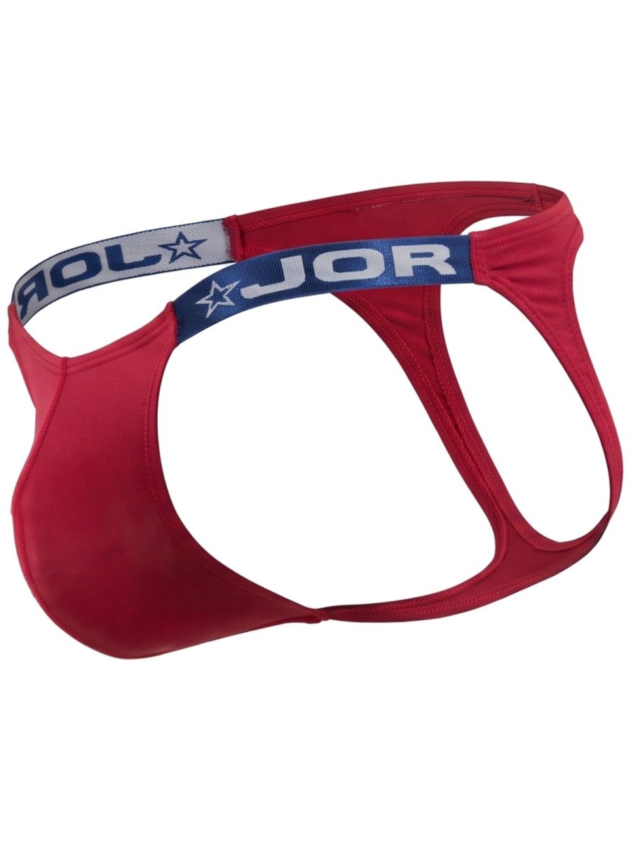 Wine-colored Jor Eros Jockstrap by CITYBOYZ★USA featuring supportive elastic waistband and contrasting stitching.