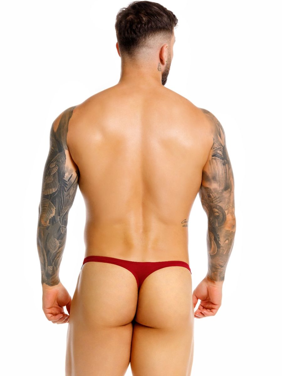 Wine-colored Jor Eros thong by CITYBOYZ★USA featuring smooth fabric and minimal design, displayed on a clean background.