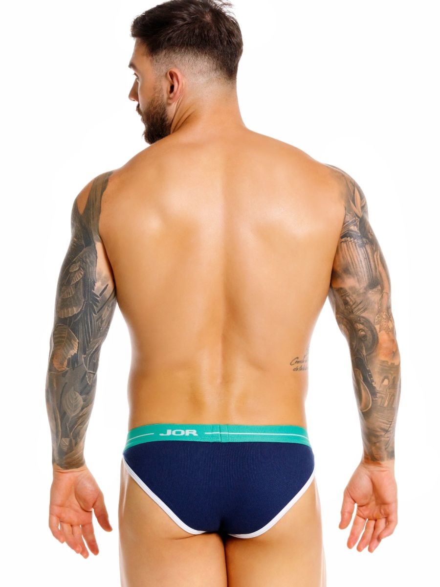Blue Jor Rush Brief by CITYBOYZ★USA, showcasing the comfortable fit and stylish design of men's underwear.