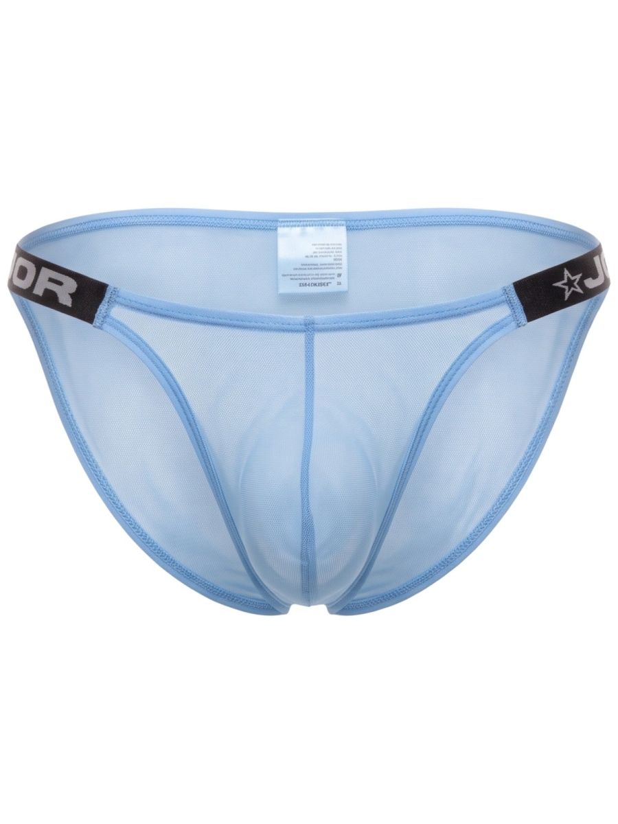 Blue CITYBOYZ★USA Jor Frost Brief, men's underwear with comfortable fit and stylish design, shown on a model.