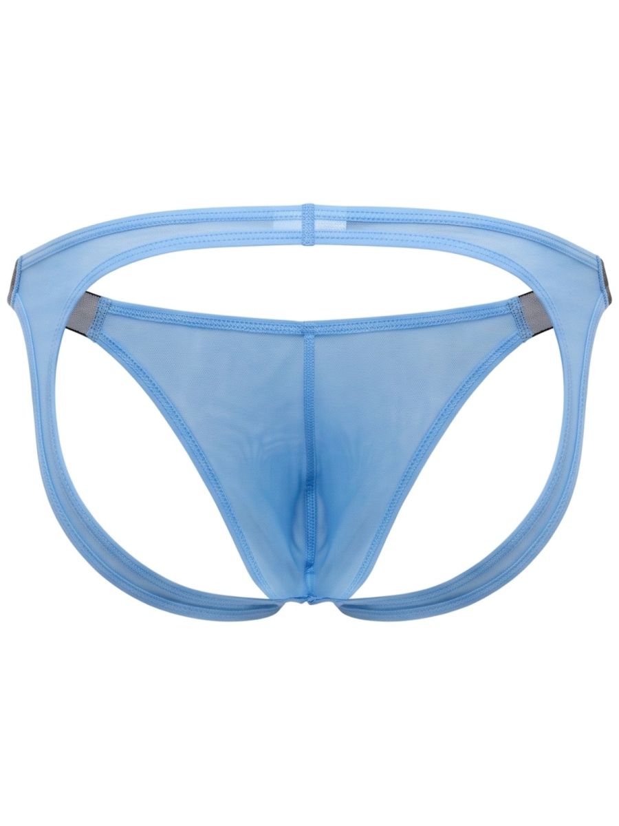 Blue CITYBOYZ★USA Jor Frost jockstrap with supportive waistband and ergonomic design, shown on a white background.