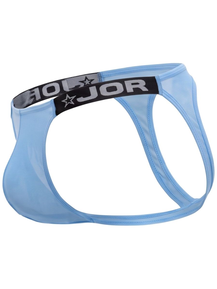Blue CITYBOYZ★USA Jor Frost jockstrap with supportive waistband and breathable fabric for athletic comfort.