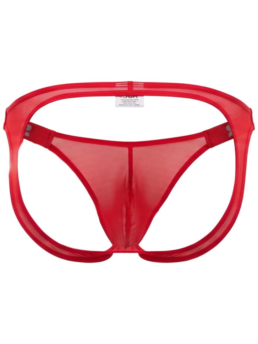 Red CITYBOYZ★USA Jor Frost jockstrap with supportive waistband and breathable fabric, designed for comfort and athletic performance.
