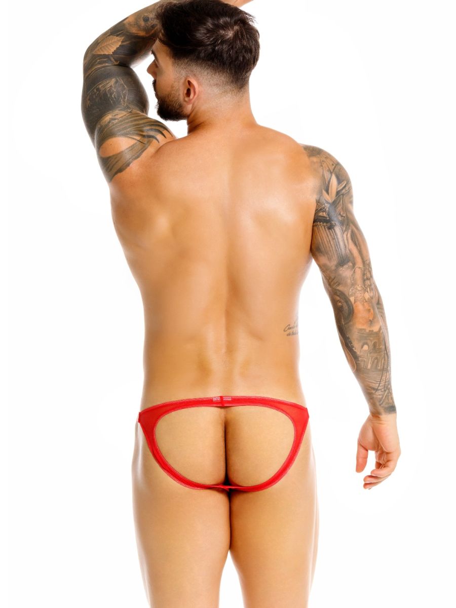 Red JOR Frost Jockstrap by CITYBOYZ★USA showing its supportive waistband and athletic design on a plain background.