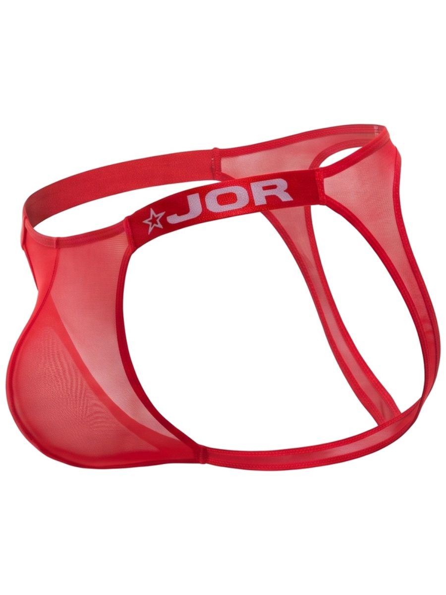 Red CITYBOYZ★USA Jor Frost jockstrap with supportive front and adjustable straps, showcasing athletic and comfortable design.