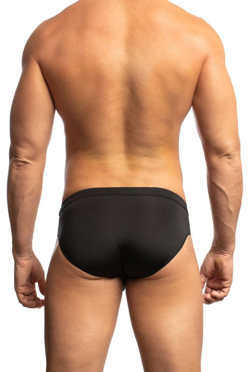 Black Provocateur Spider Bikini Brief underwear by CITYBOYZ★USA, shown from the back with a sleek, fitted design and spider-themed details.