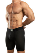 CityBOYZ USA Air Flex compression shorts in black, activewear men's athletic shorts designed for comfort and performance.