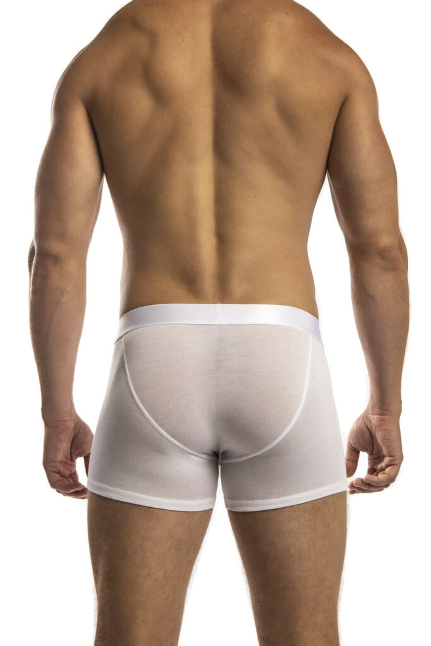 White Jack Adams Naked Fit Trunk by CITYBOYZ★USA, front view showcasing snug fit and comfortable design.