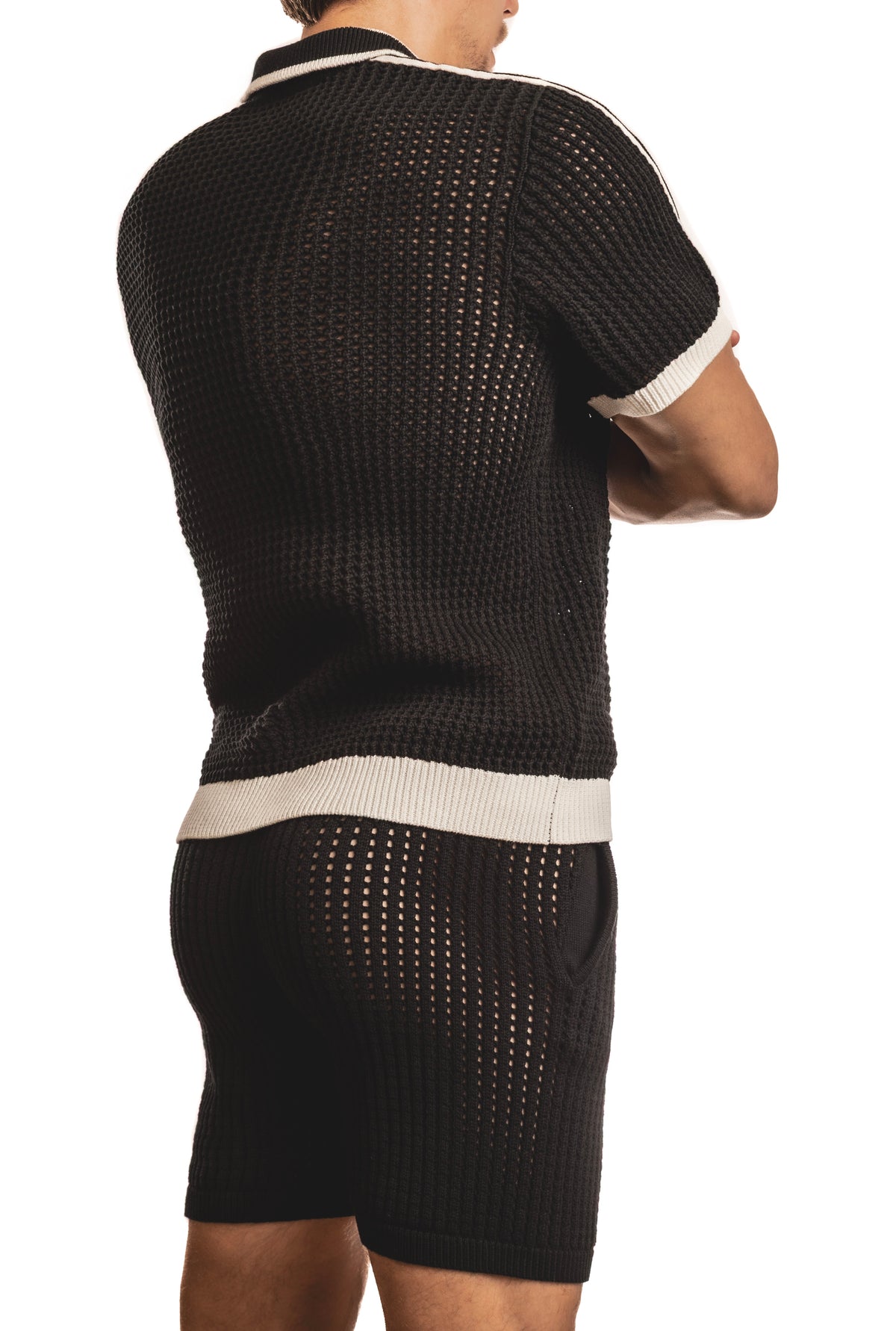 Matteo Crochet Knit Pull Over Shirt