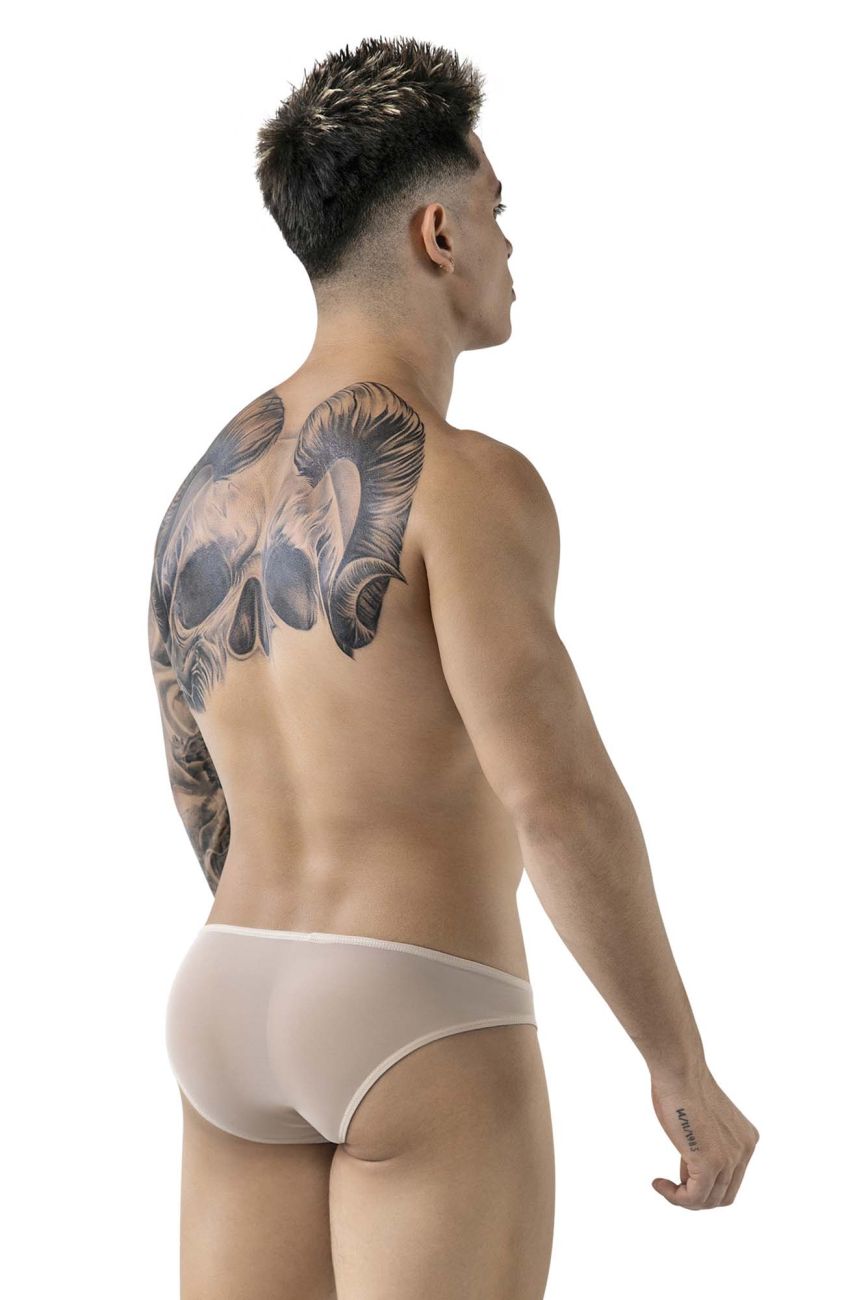 Beige Pikante Luxury Brief 1822 by CITYBOYZ USA, showcasing smooth fabric and stylish fit in a close-up image.