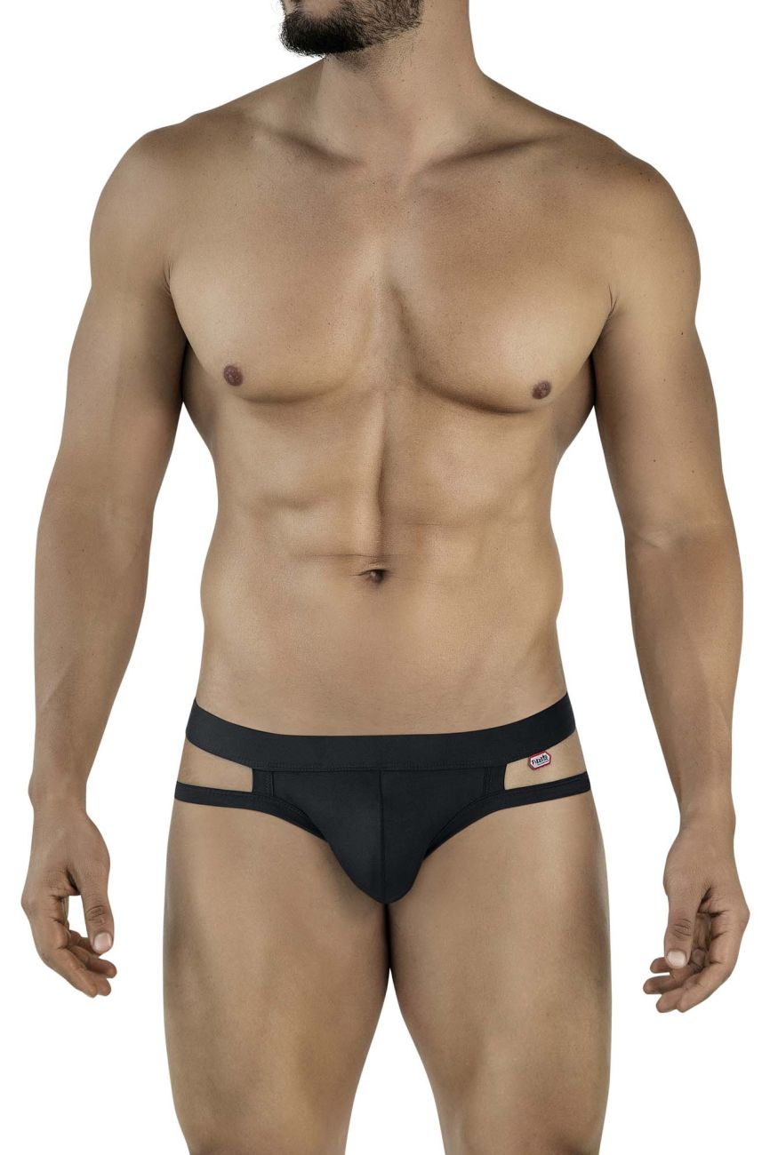 Black Pikante Lenox brief by CITYBOYZ★USA, featuring sleek design and comfortable fit, displayed on a neutral background.