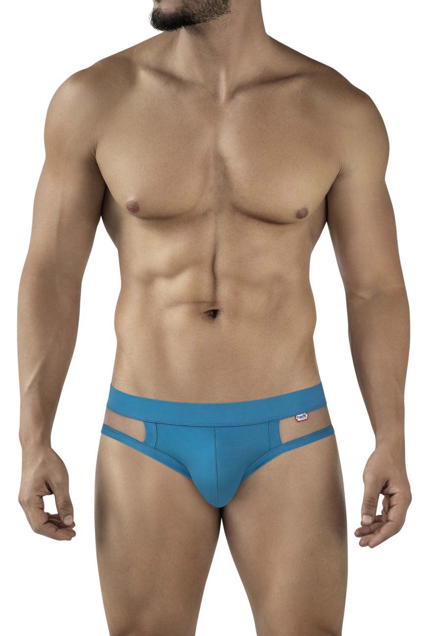 Blue Pikante Lenox brief by CITYBOYZ USA with sleek design and comfortable fit, shown on a model.