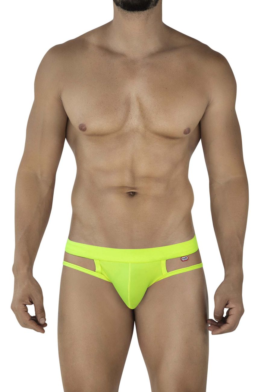 Neon green Pikante Lenox brief by CITYBOYZ★USA featuring vibrant fabric and classic brief design.