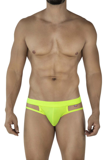 Neon green Pikante Lenox brief by CITYBOYZ★USA featuring vibrant fabric and classic brief design.