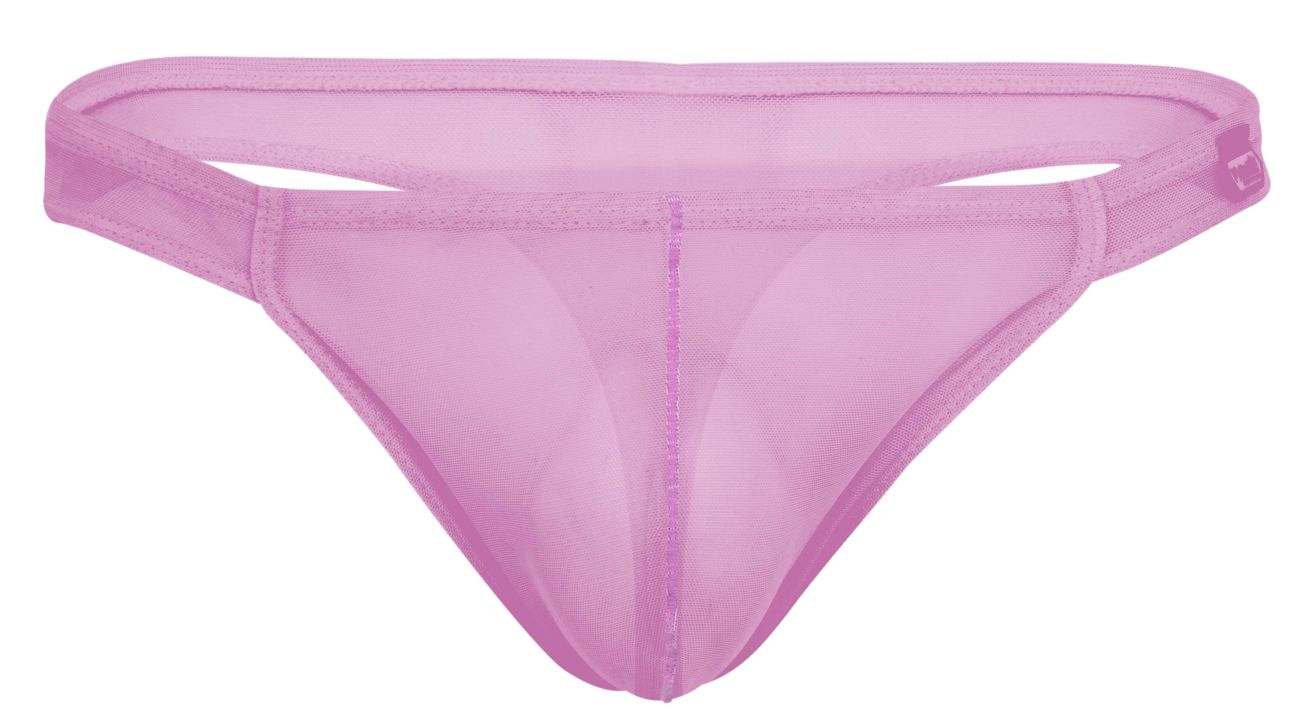 Lilac sheer mesh Pikante men's thong by CITYBOYZ★USA, featuring a revealing and comfortable design with minimal coverage.