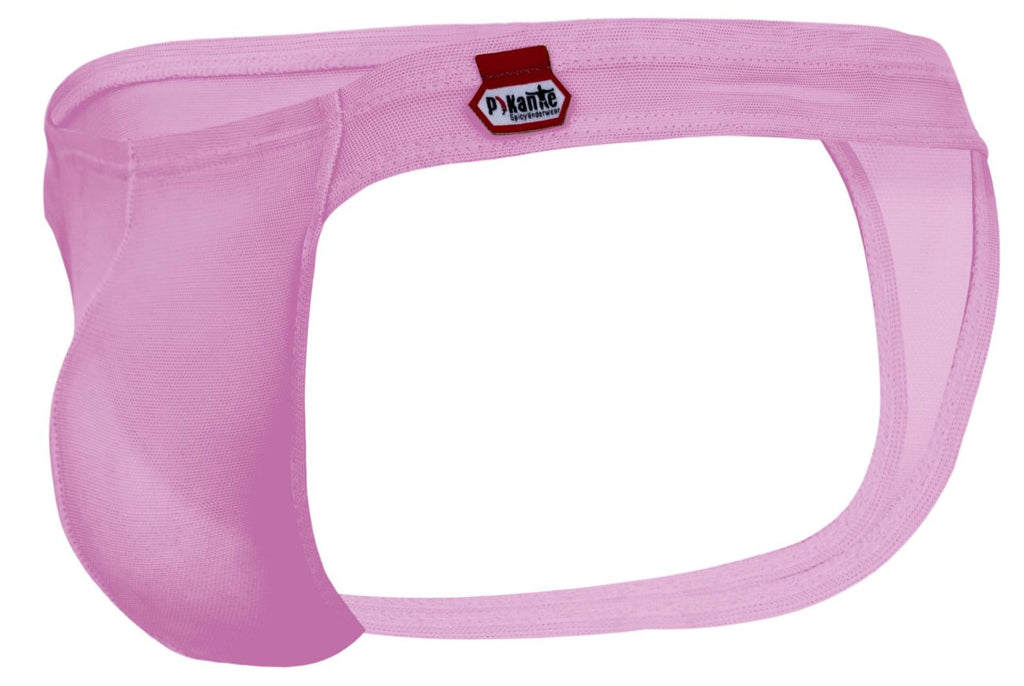 Lilac sheer mesh men's thong from CITYBOYZ★USA, featuring a comfortable, revealing fit with a minimal design.