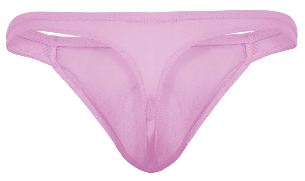 Lilac Pikante amusing men's thong by CITYBOYZ USA featuring sheer mesh fabric and a comfortable, stylish design.