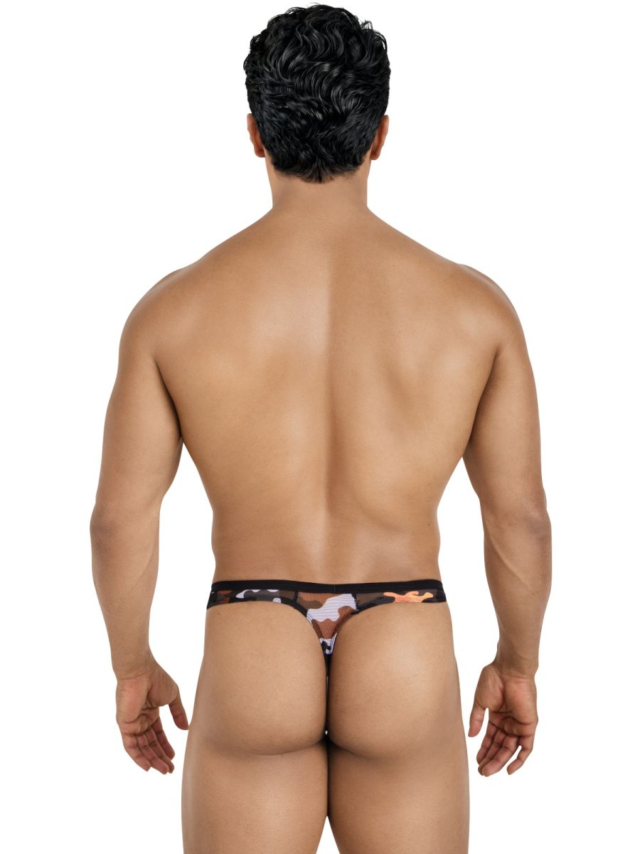 Multi-colored Pikante Cam thong from CITYBOYZ★USA, featuring vibrant fabric and minimal back coverage.