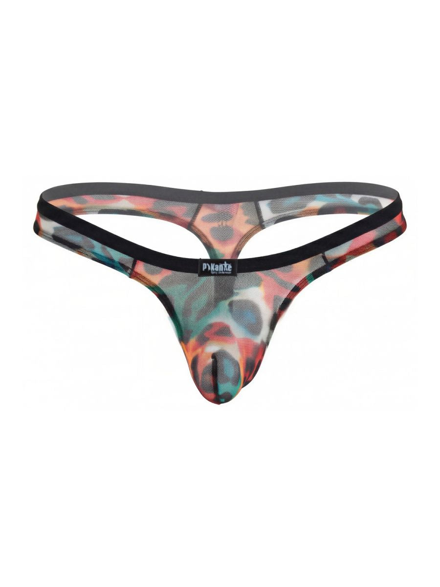 Colorful Pikante Animal Thong by CITYBOYZ★USA with vibrant multi-colored animal print, designed for comfort and style.