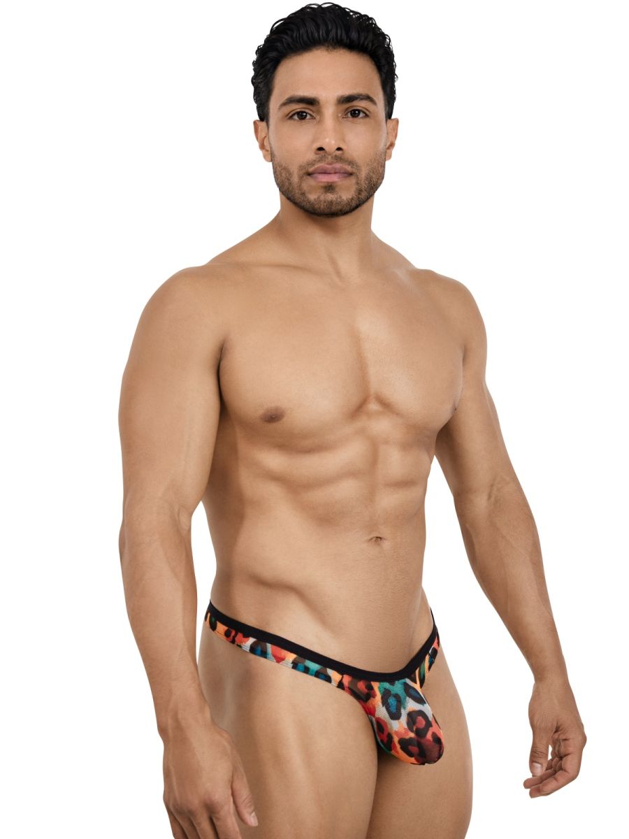 Multi-colored Pikante Animal Thong by CITYBOYZ USA featuring playful animal print and slim fit design.