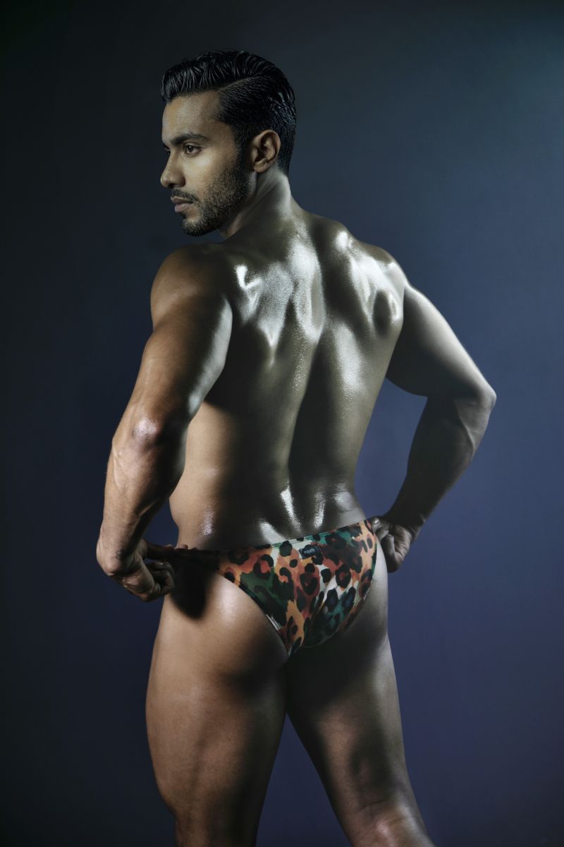 Multi-colored Pikante Animal Bikini Underwear by CITYBOYZ★USA, featuring vibrant animal print design and soft fabric.