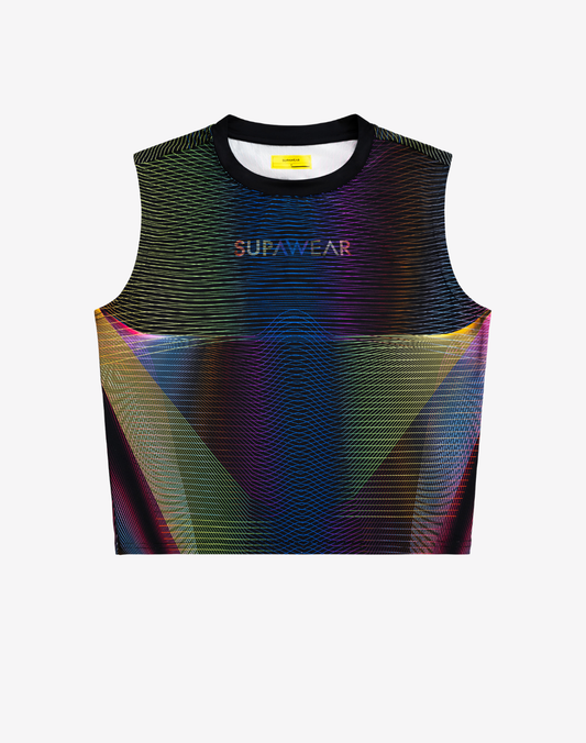 Supawear Printed Pride Crop Tank - Rainbow Athleticwear- CITYBOYZ★USA