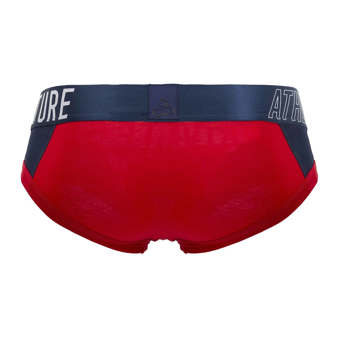 Red Falcon private structure mini brief by CITYBOYZ USA, featuring a snug fit and sleek design, shown on a model.