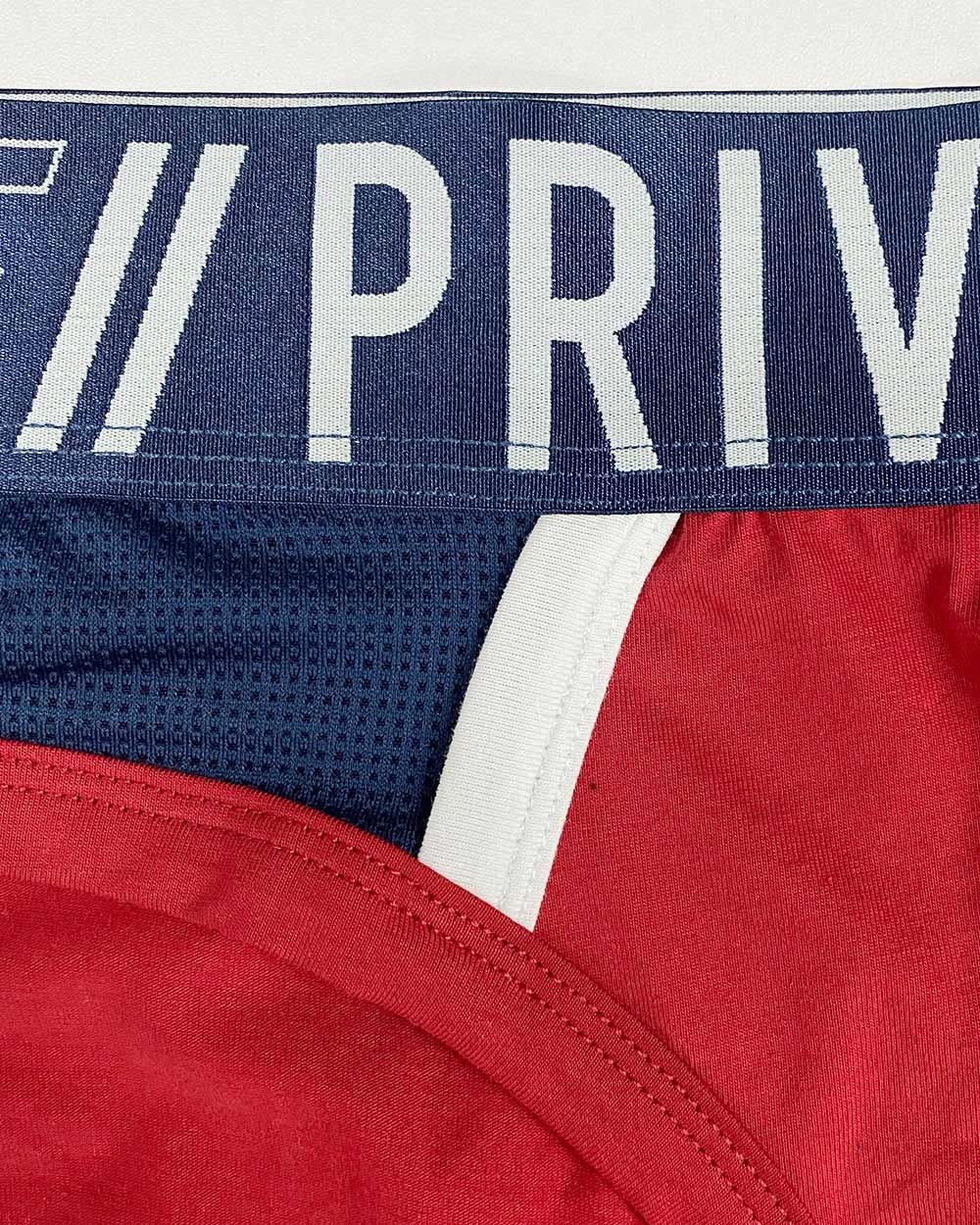 Red Falcon Private Structure Mini Brief by CITYBOYZ USA, showcasing a sleek, form-fitting men's underwear with a modern design.