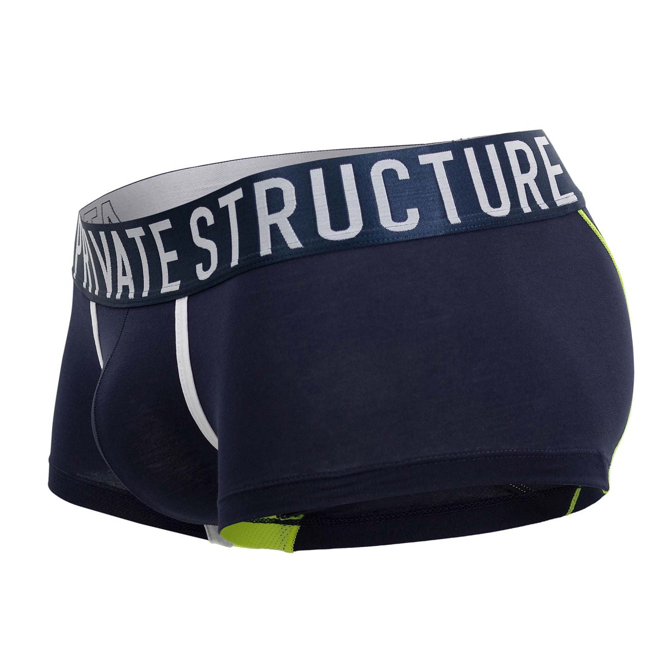Navy blue Private Structure athlete trunk by CITYBOYZ★USA, made for comfort and support, shown on a plain background